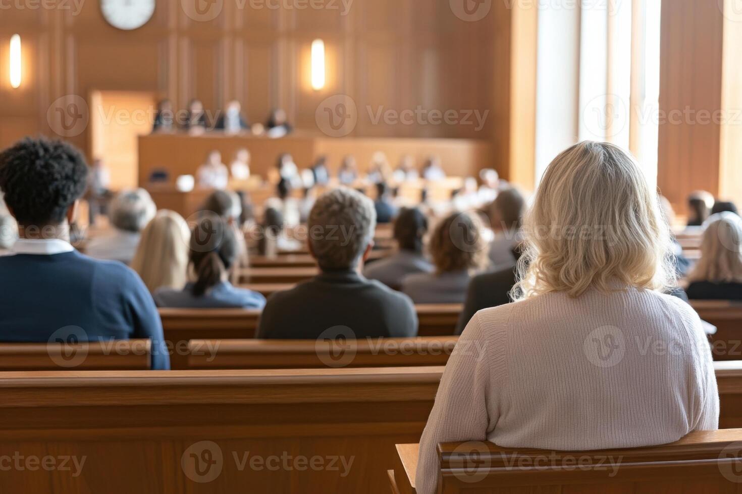 Diverse community members engage in town hall meeting to discuss justice reform and fairness initiatives photo