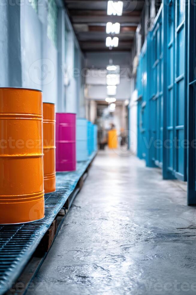 Vibrant phone case factory showcasing lively branding and advertising areas photo
