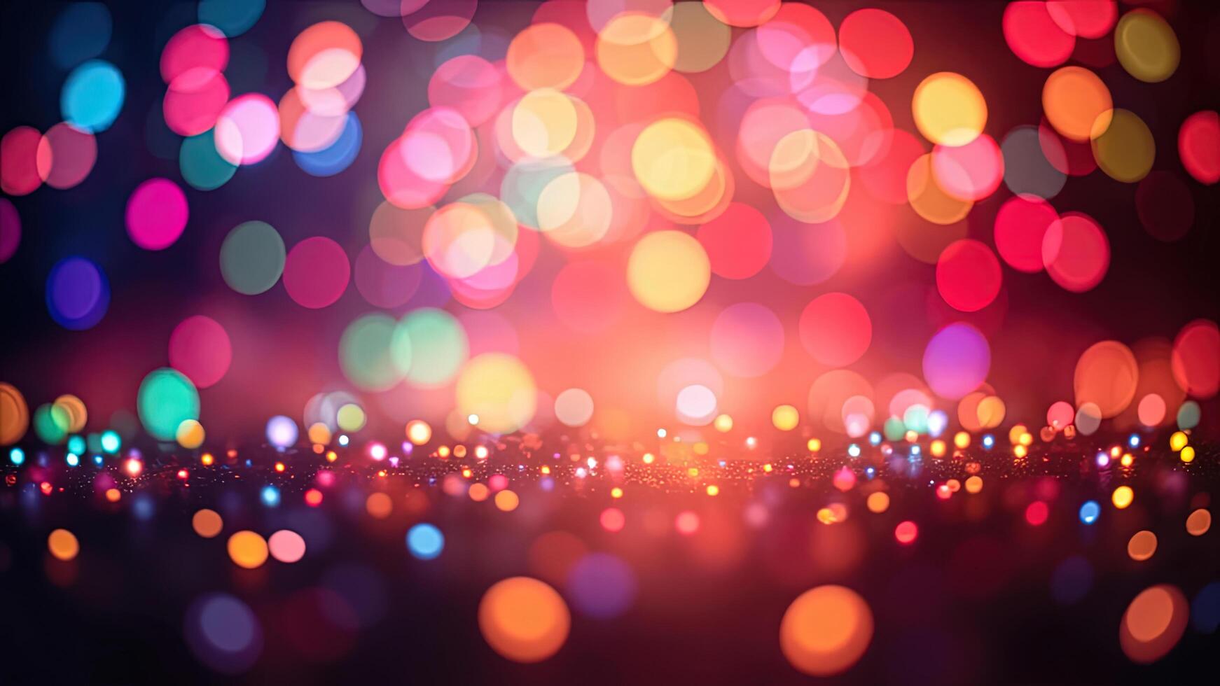 Abstract colorful bokeh background festive lights blurry effect artistic bright backdrop photo