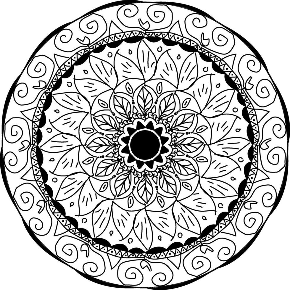 Vintage flower mandala design vector