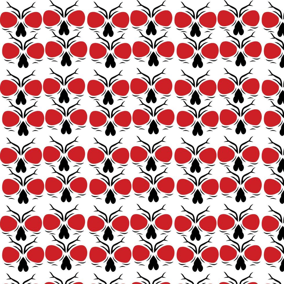 A pattern with red and black cherries vector