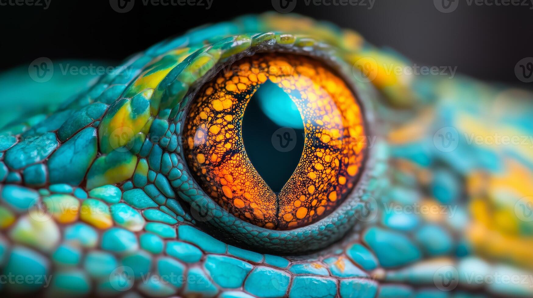 A close up of a lizard's eye photo