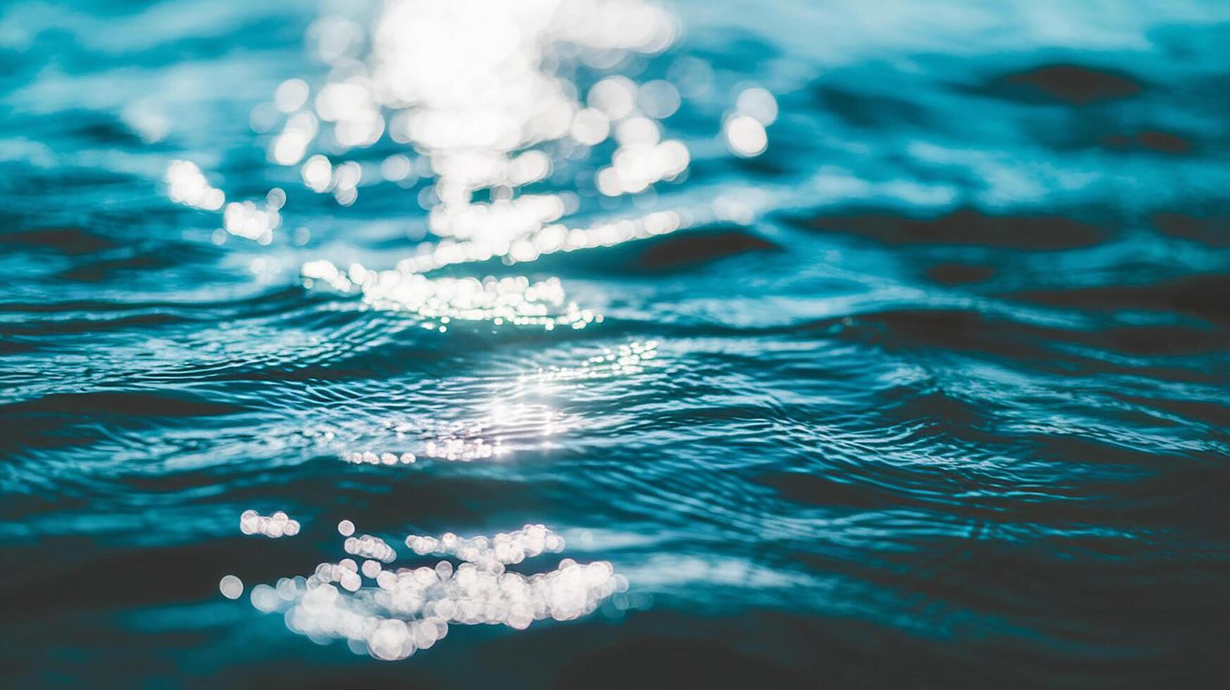 Water with sunlight shining through it photo