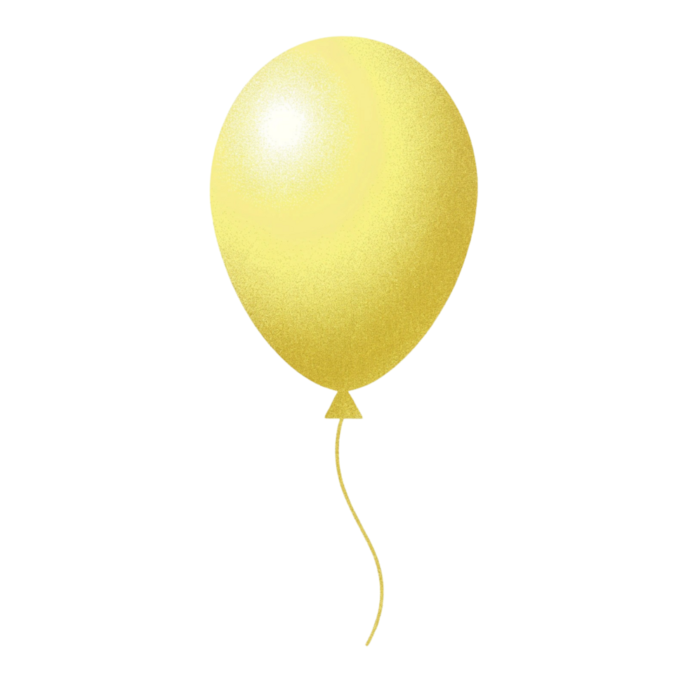 Gold Balloon with String png