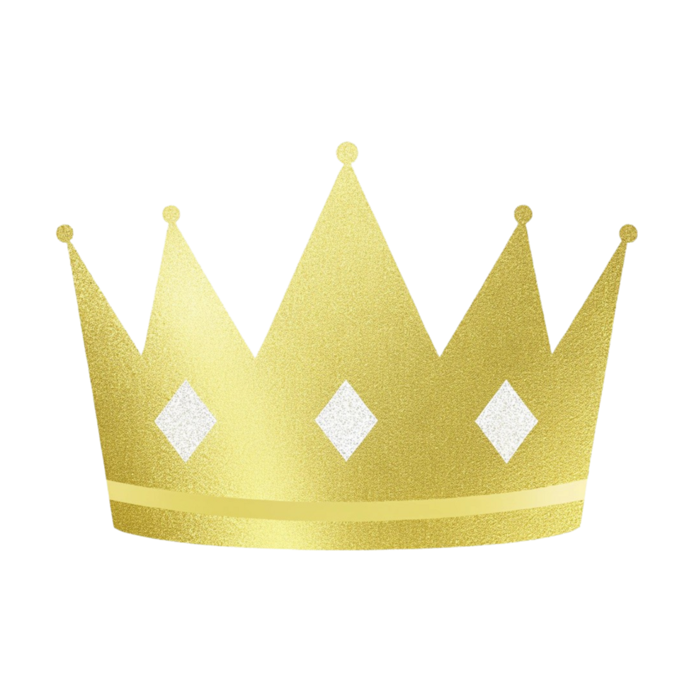 Golden Royal Crown with Diamond png