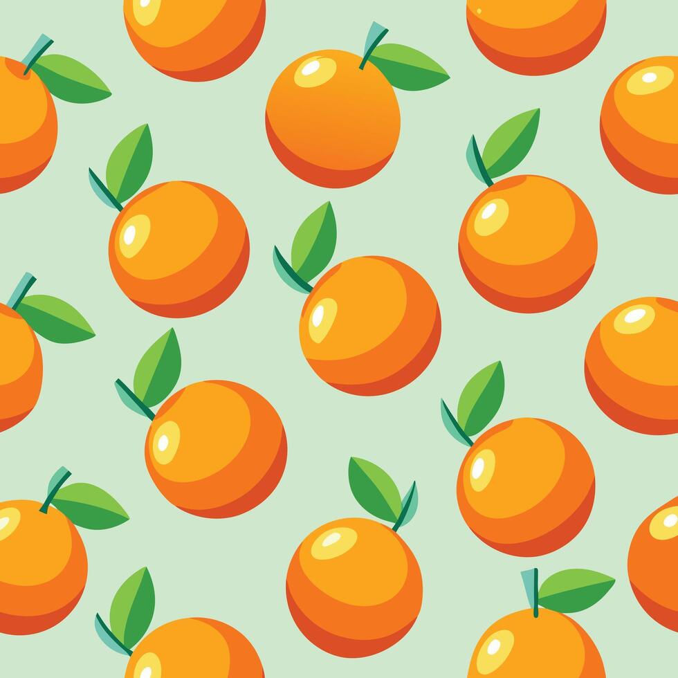 orange seamless pattern illustration vector