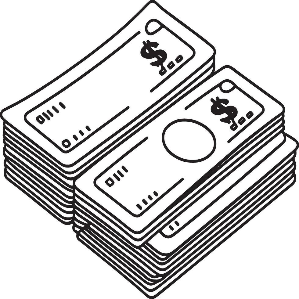Money bundle Bank note vector