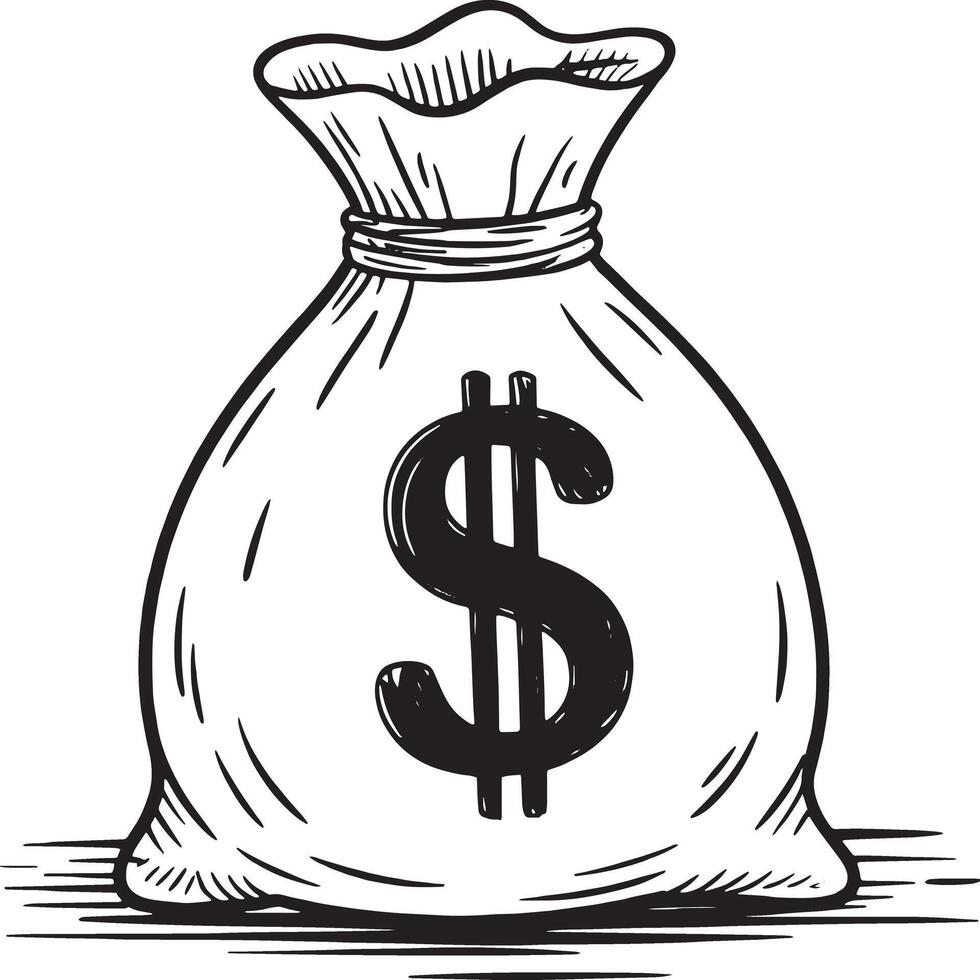 Bag of Dollar vector