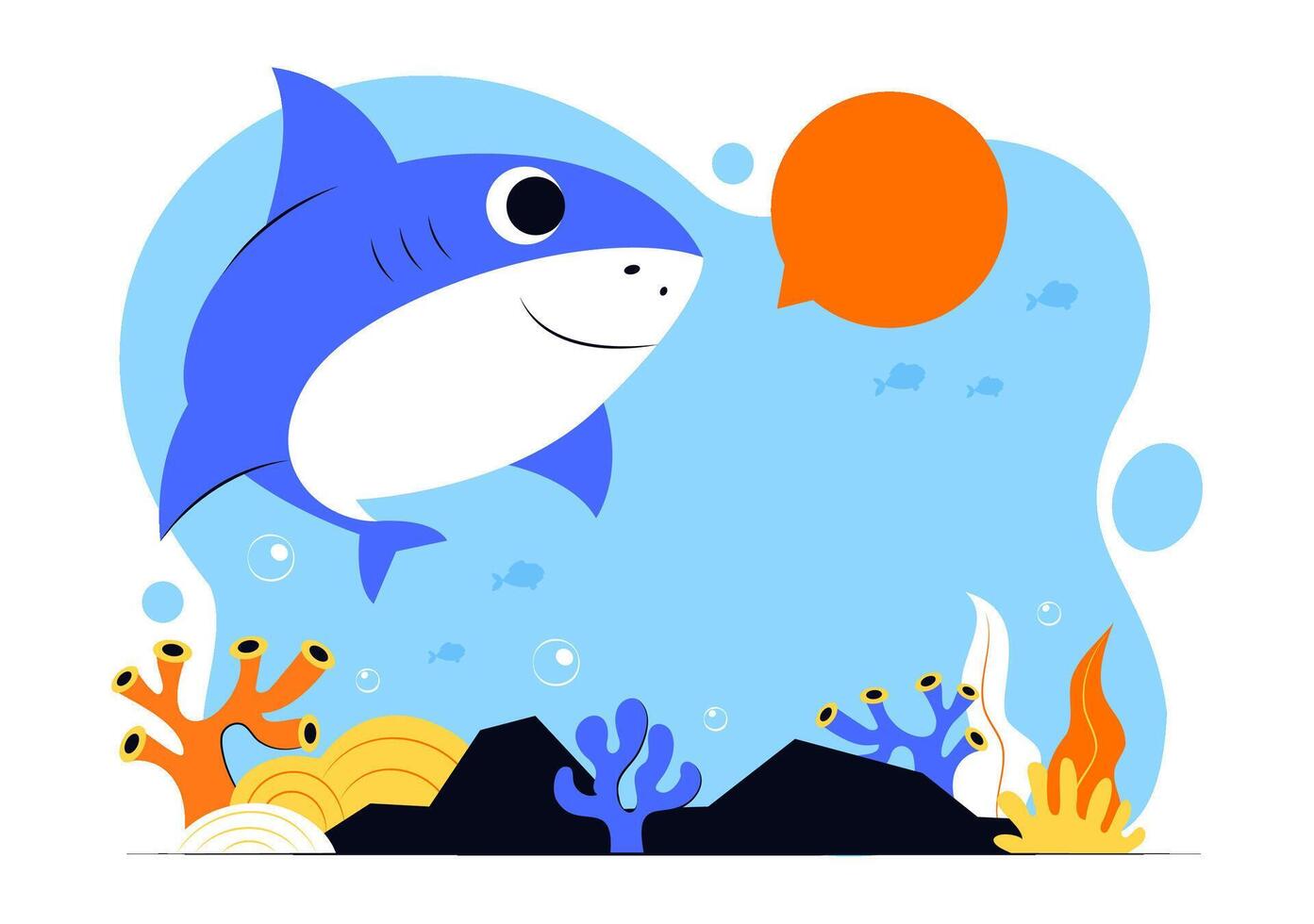 Illustration of Shark Awareness Day on July 14 for Protecting Ocean Ecosystems vector