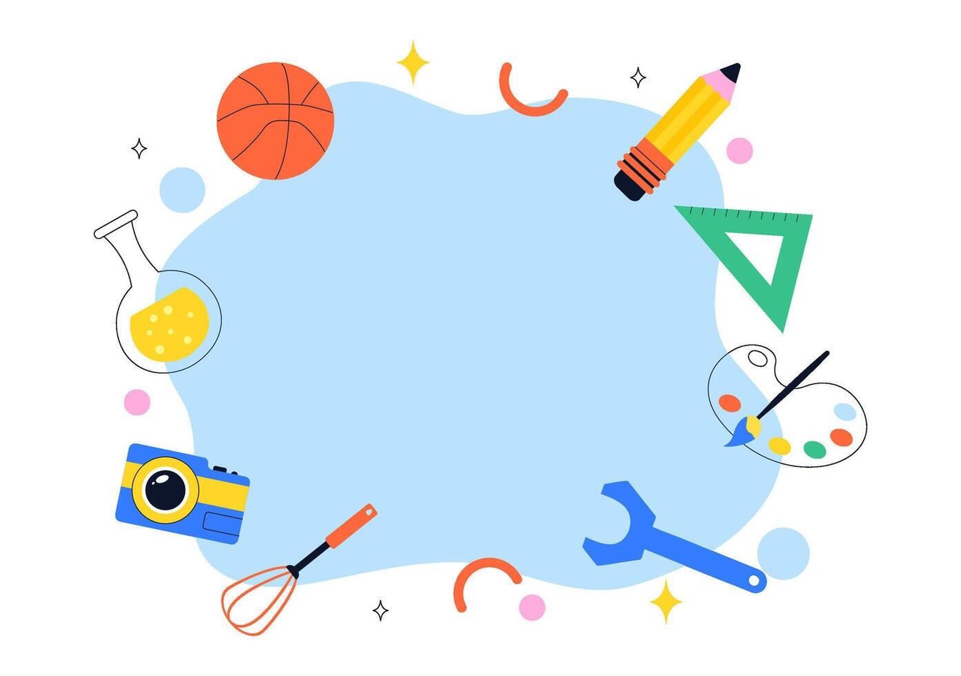 Illustration for World Youth Skills Day Featuring Talented Young People with Career and Entrepreneurial Skills in Flat Style Background vector