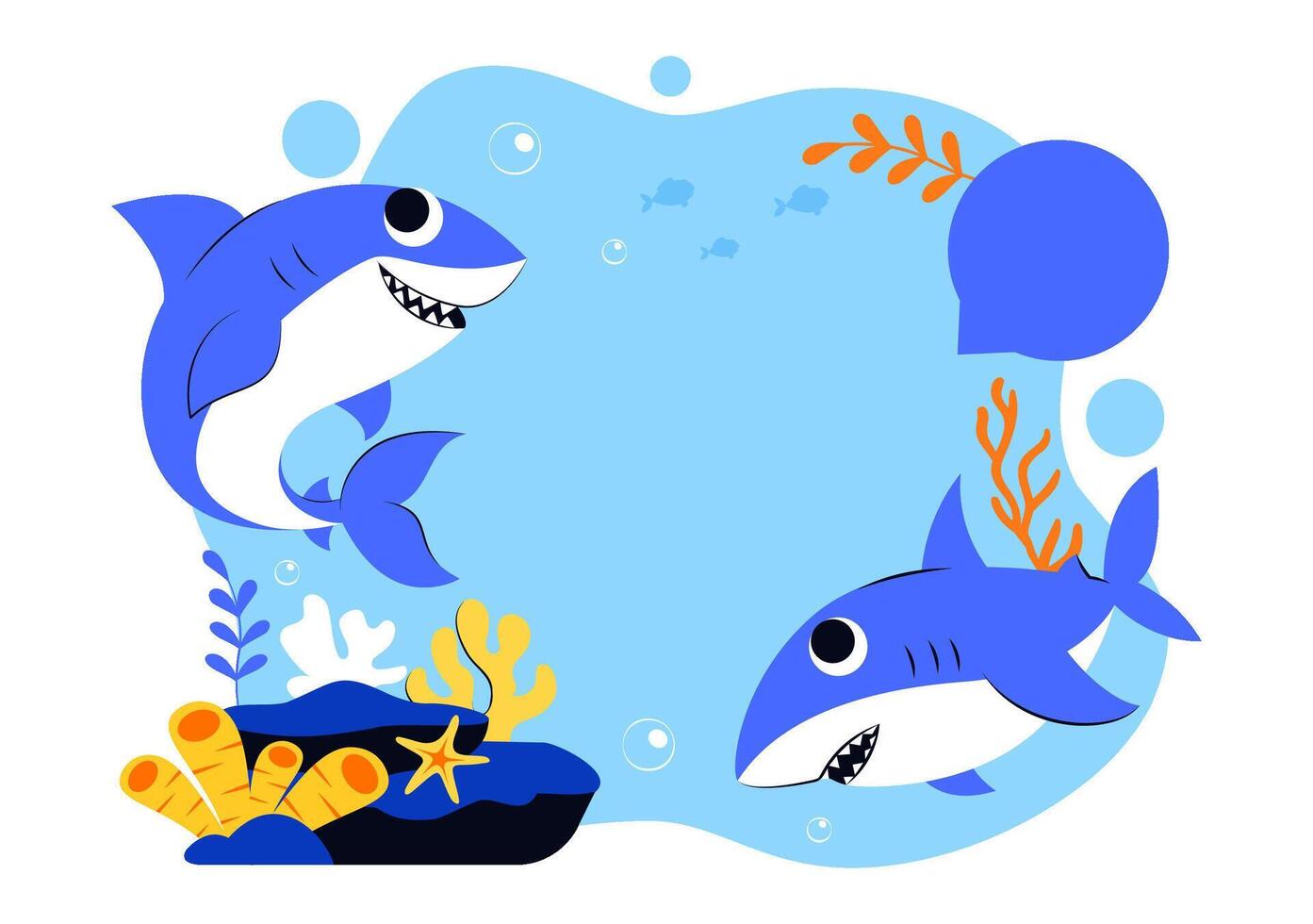 Marine Wildlife Conservation Illustration for Shark Awareness Day on 14 July vector