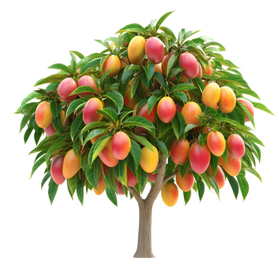 Tropical Mango Tree Isolated On Transparent Background png