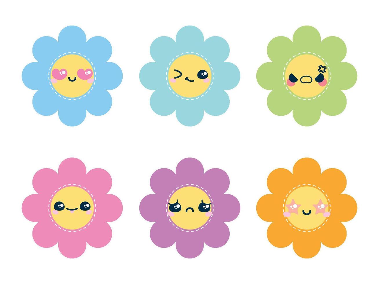 Adorable Blossoms Glow vector