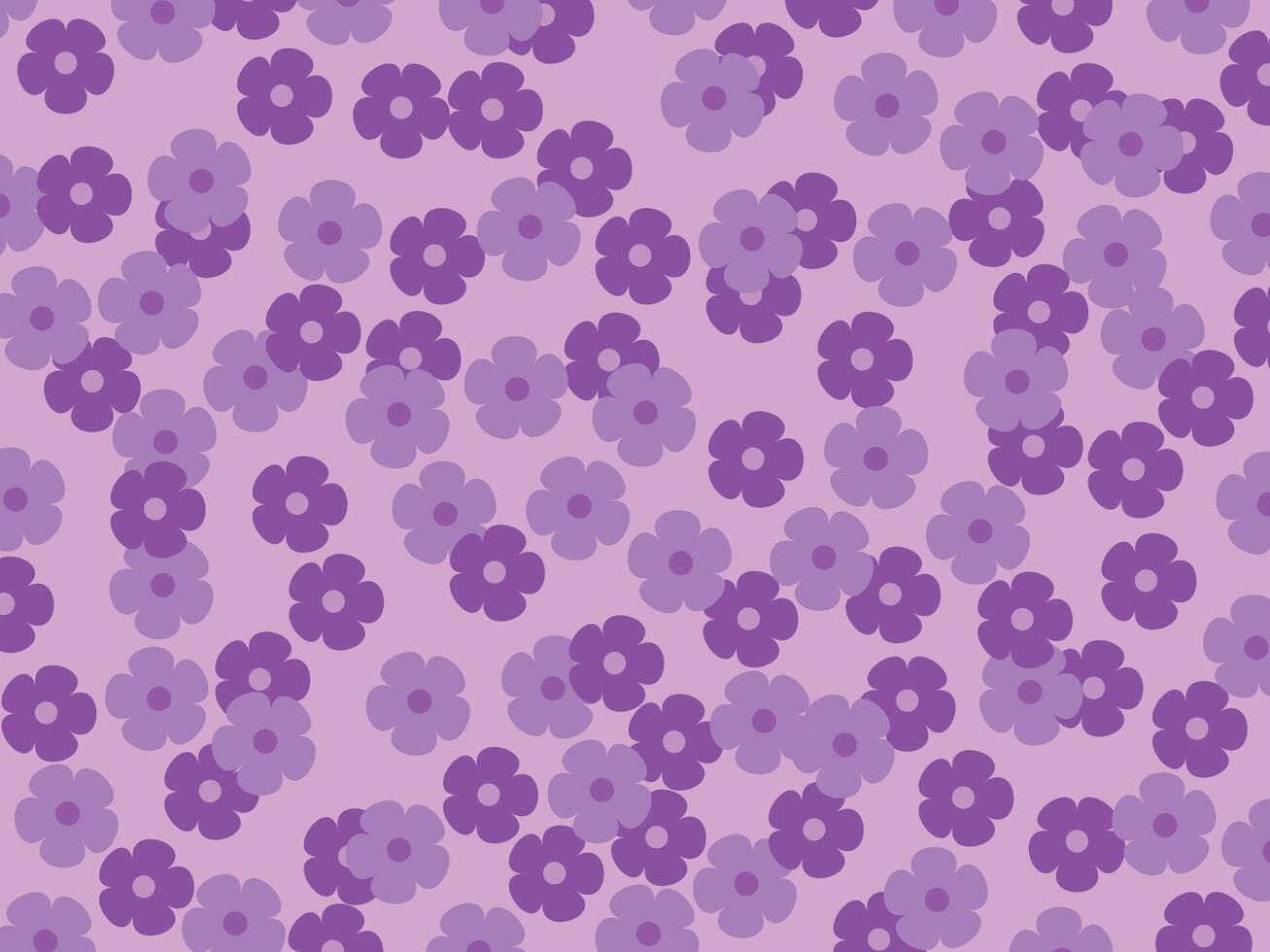 Cute Purple Floral Pattern vector