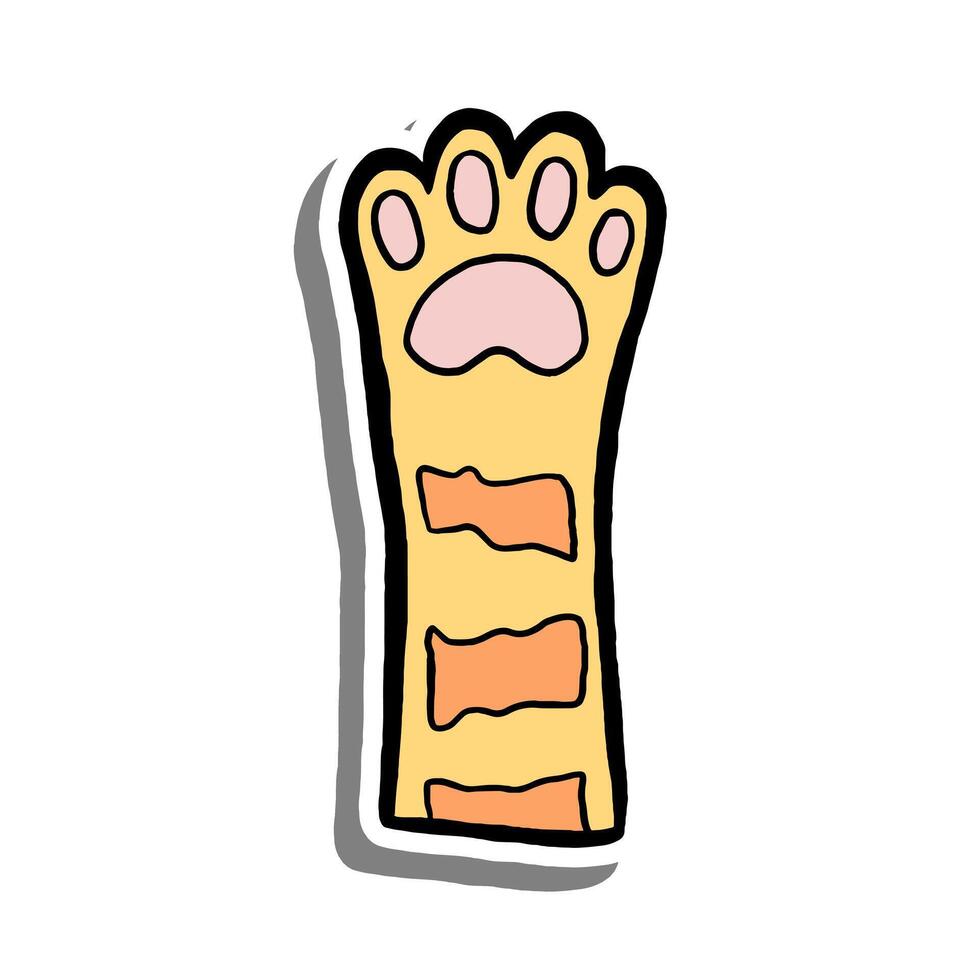 Cute Cat Leg Paw. Illustration about Animal. vector