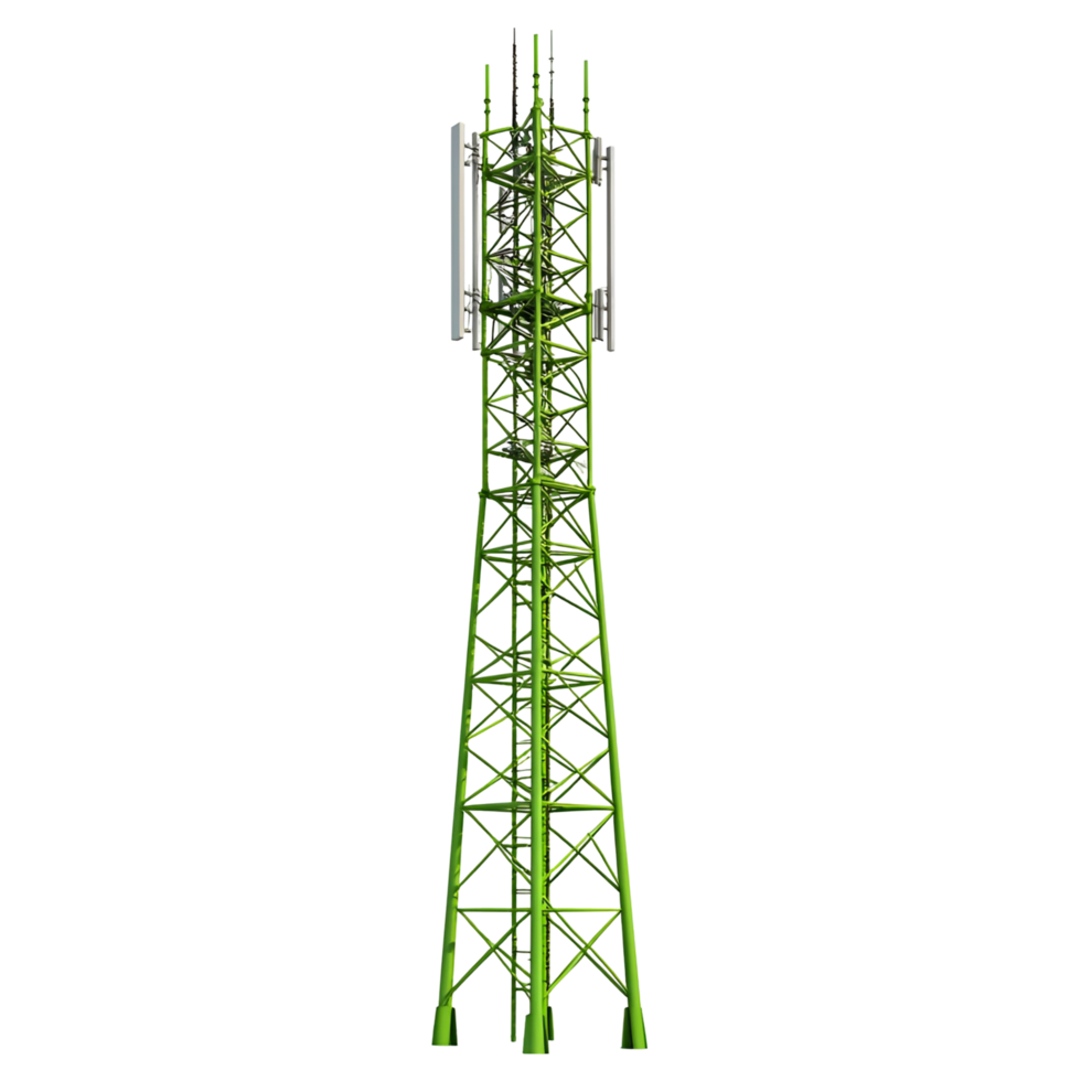 Telecommunication Antenna Tower On Transparent BackgroundTelecommunication Antenna Tower On Transparent Background png
