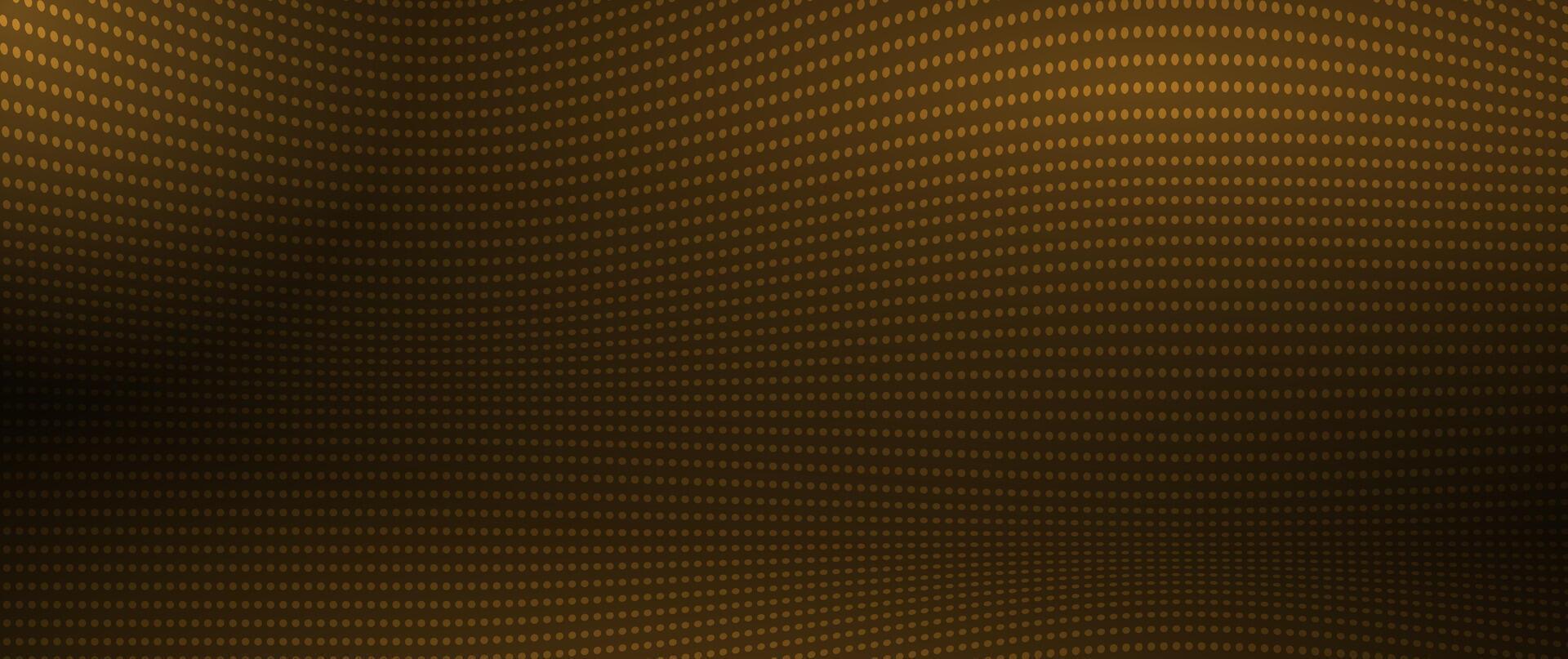 Wave, flow line, dot on gold color background vector