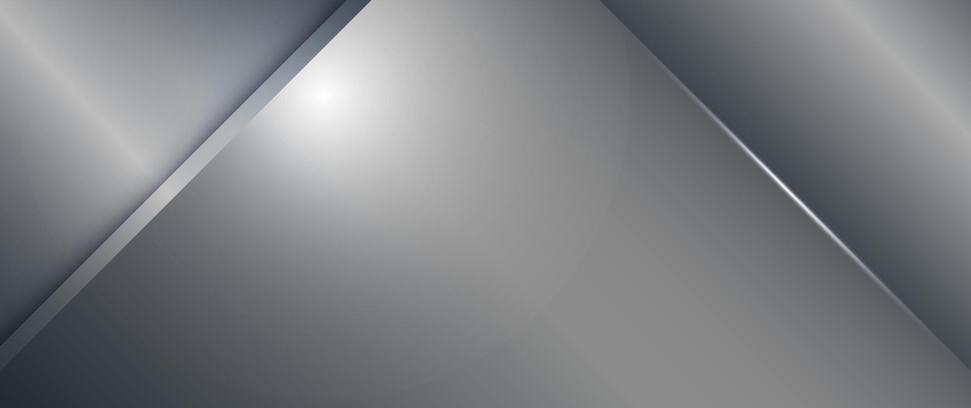 Abstract metallic shape, grey metal background vector