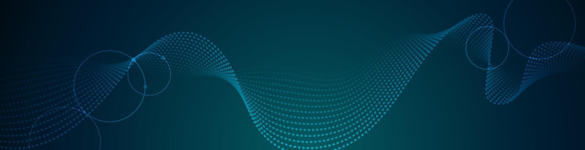 Light line and blue cyber space background vector