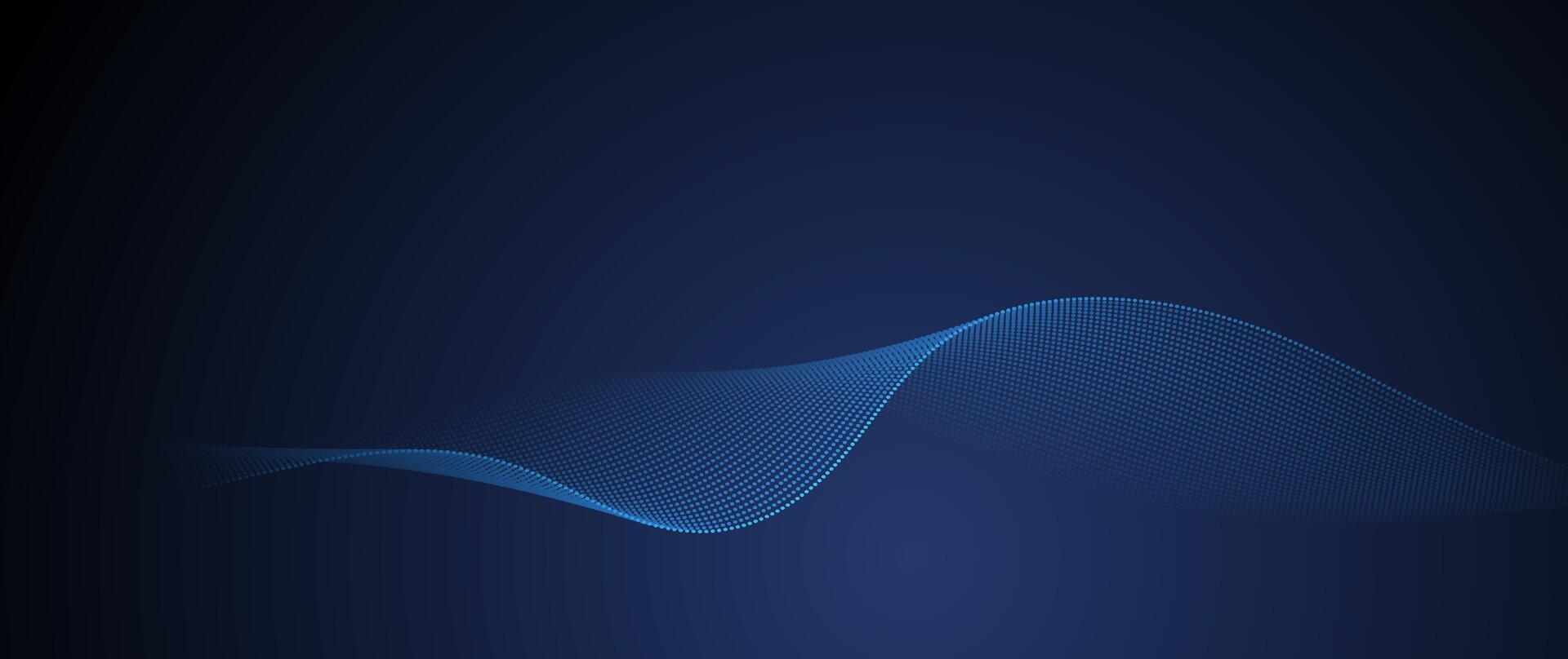 Abstract flowing wave line, particle dot pattern vector