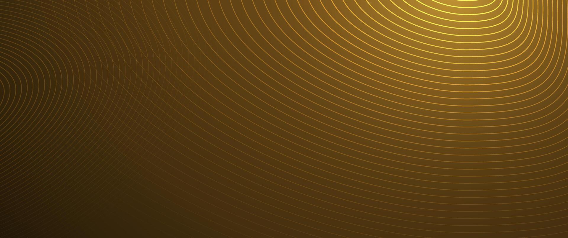 Gold wave line for background vector