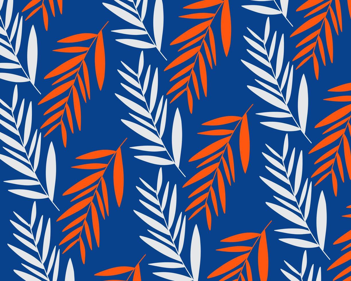 Leaves branch botanical garden pattern background illustration layout textile design print art editable vector