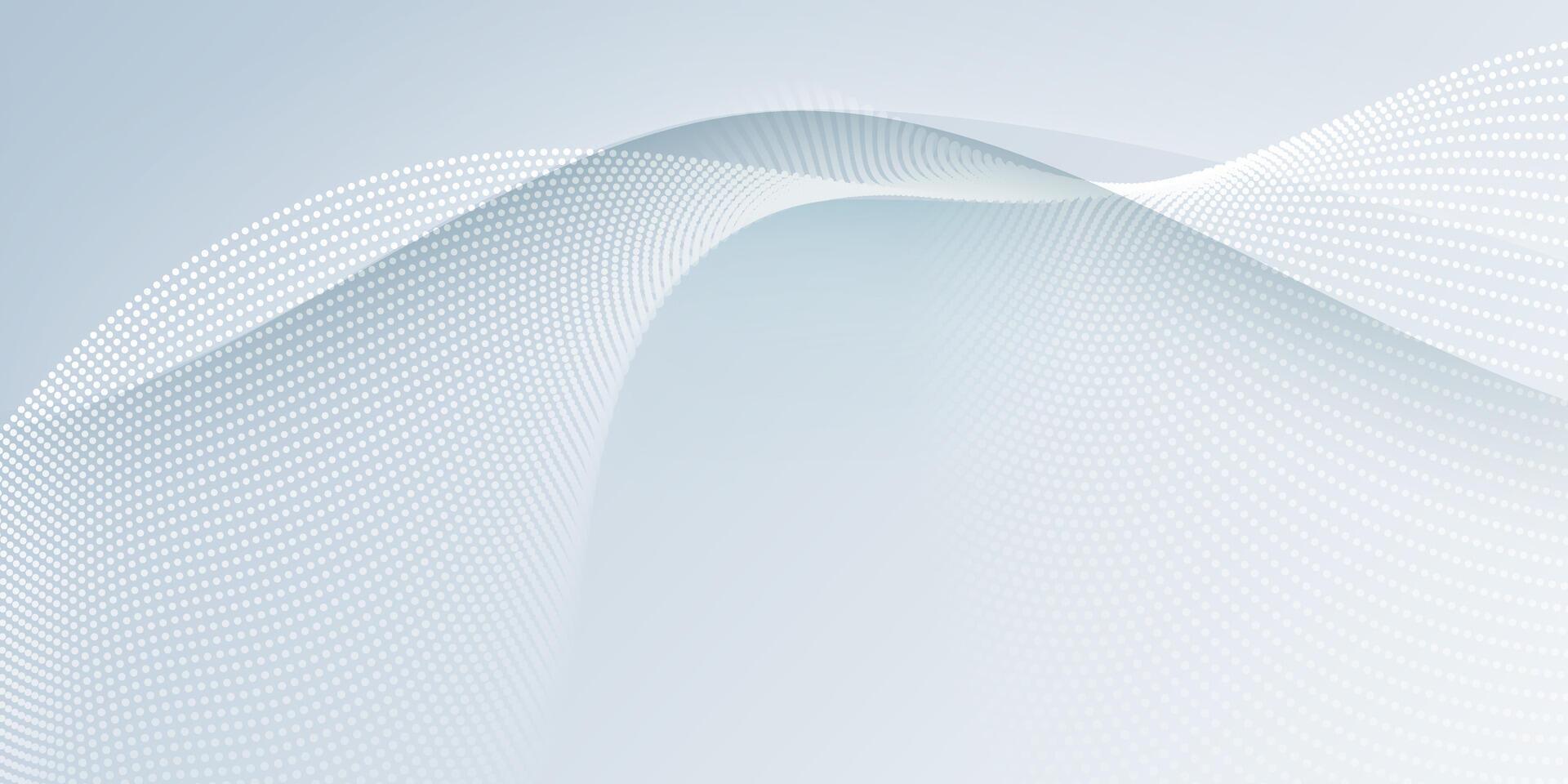 Dot and wave line pattern on white, gray background vector