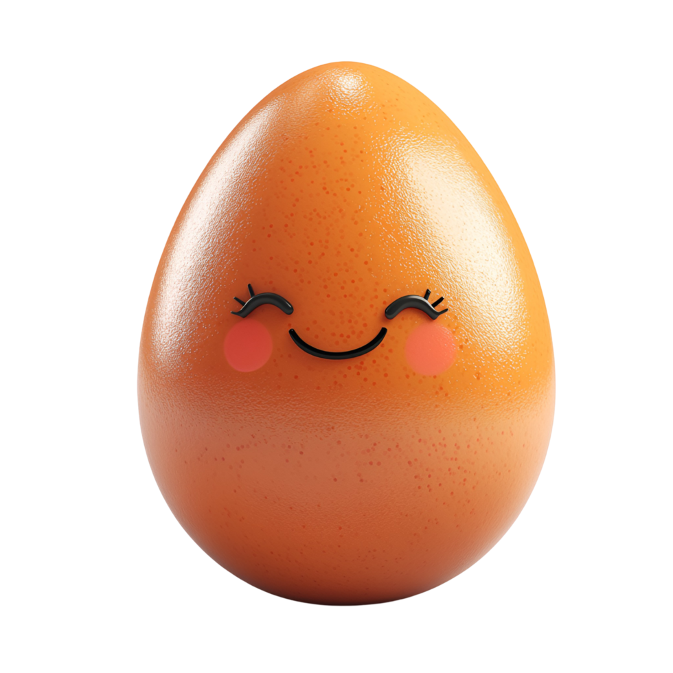 Funny Cartoon Egg Happy Face Transparent Background png
