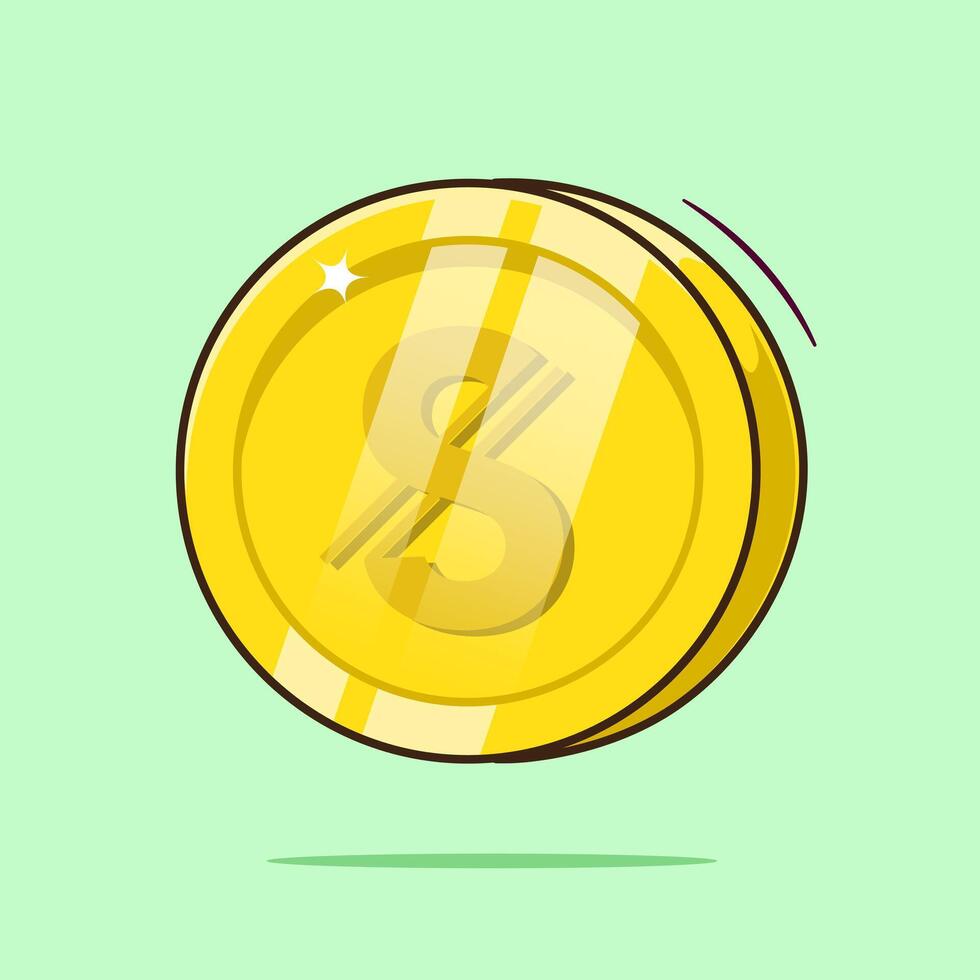 Sum gold coin with Uzbekistan currency icon logo symbol inside illustration cartoon concept vector