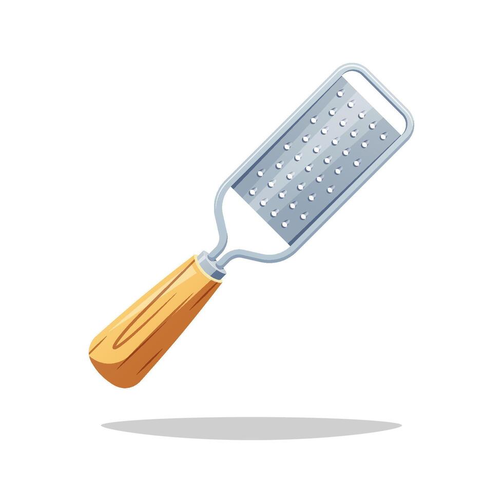 Grater hand metallic isolated on white background. vector