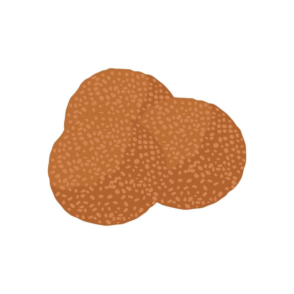 Onde onde a typical Indonesian snack cartoon illustration vector