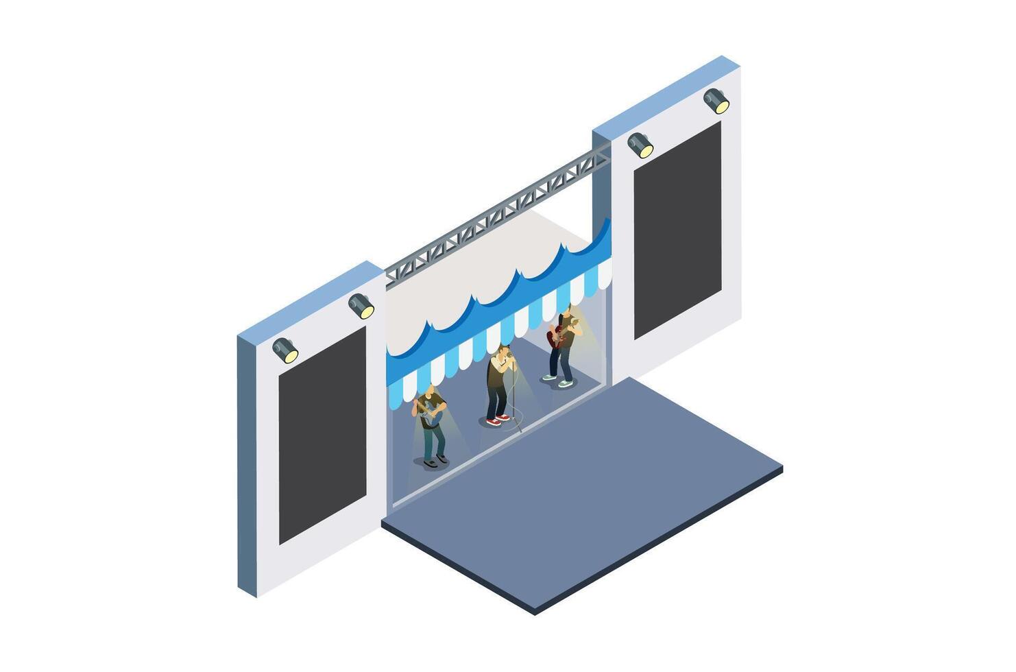 Isometric Music Event vector