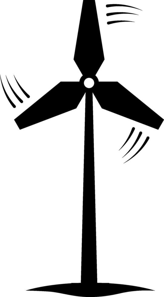 Wind turbine symbol sign isolated on white background. Wind power icon vector