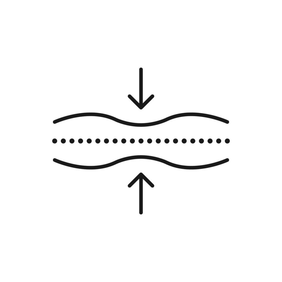 elastic icon, line sign - illustration eps10 vector