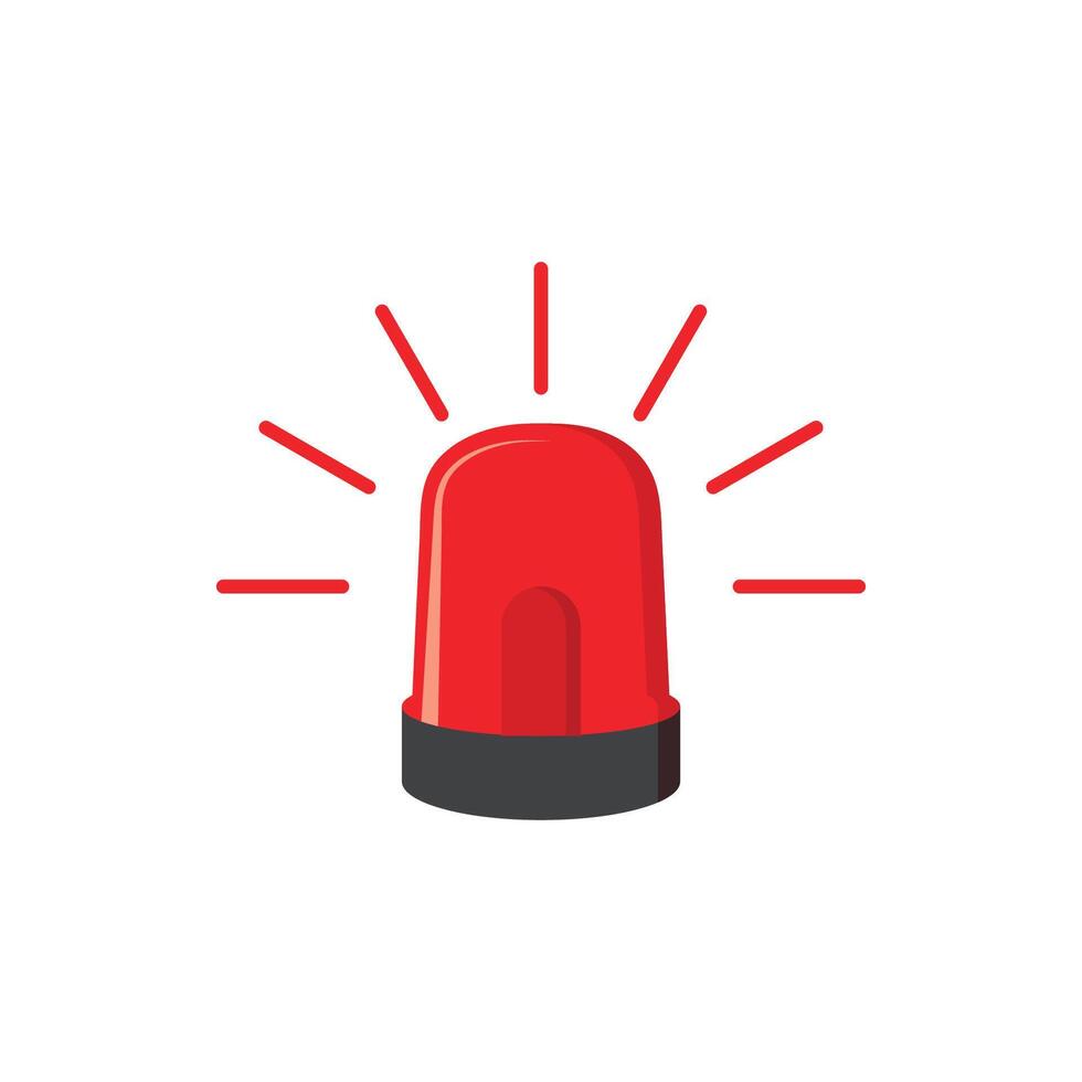 Emergency siren icon in flat style. warning sign, police alarm, ambulance alarm, Medical alert. illustration vector