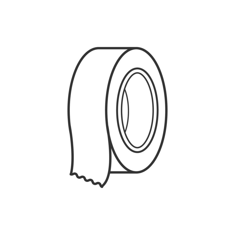 Duct tape line icon in trendy design vector