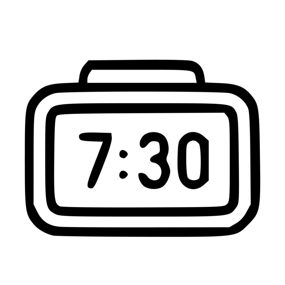 An alarm clock icon on a white background vector