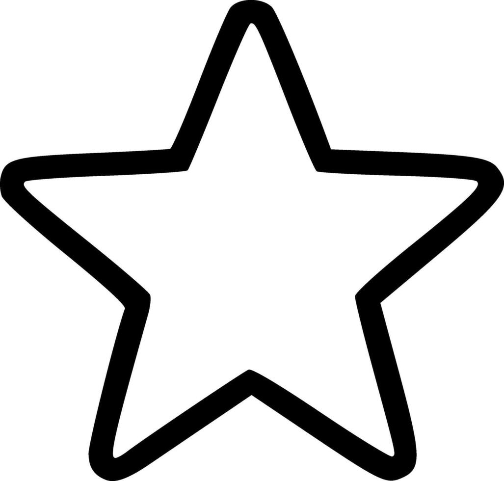 Outline Handdrawn Star Shape Illustration Icon Design vector