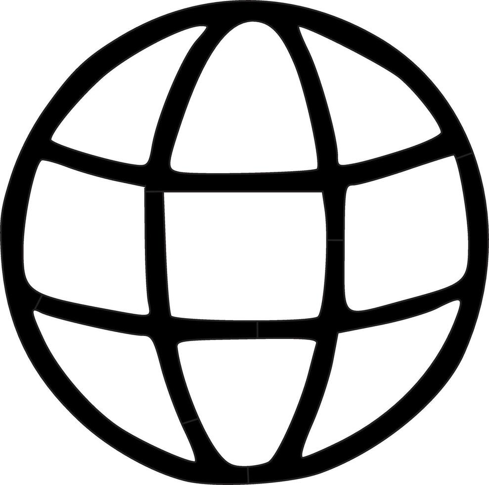 Outline Handdrawn Globe Earth World Symbol Icon vector