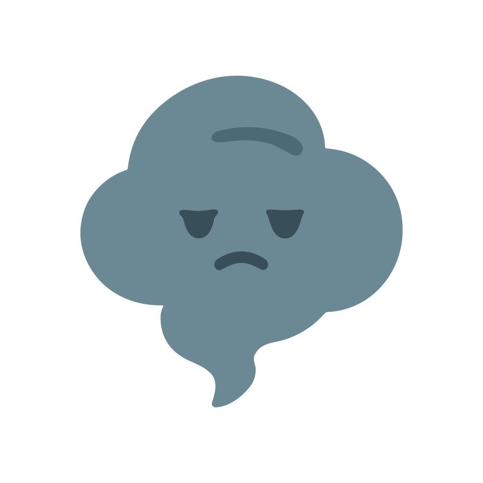 Sad Cloud Emoji Cute vector