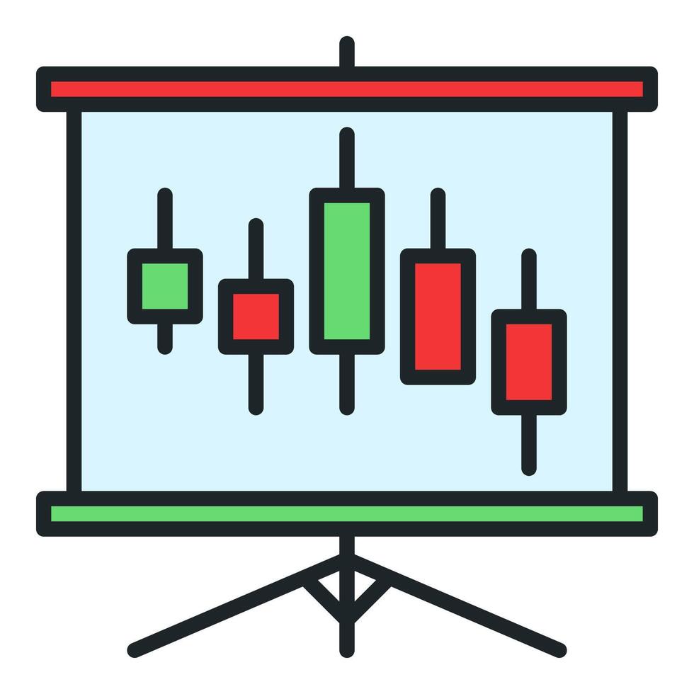 Trading Presentation colored icon or symbol vector