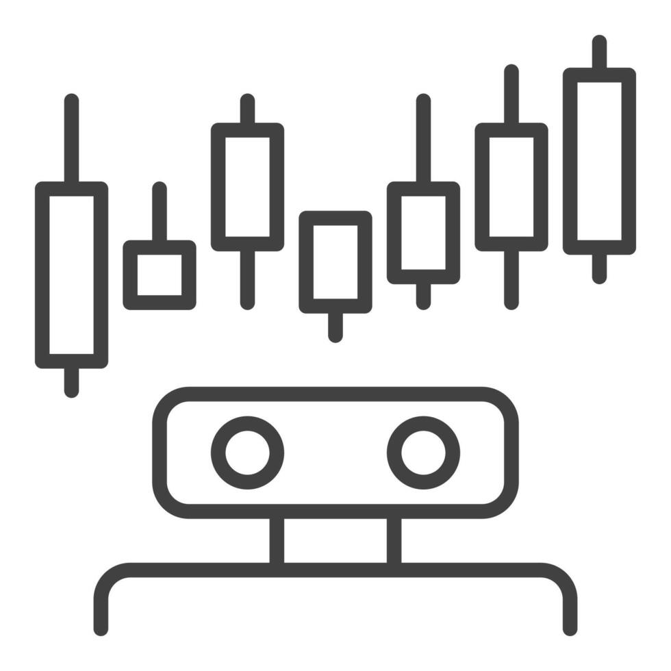 Trading Bot Automation Tools outline simple icon or design element vector
