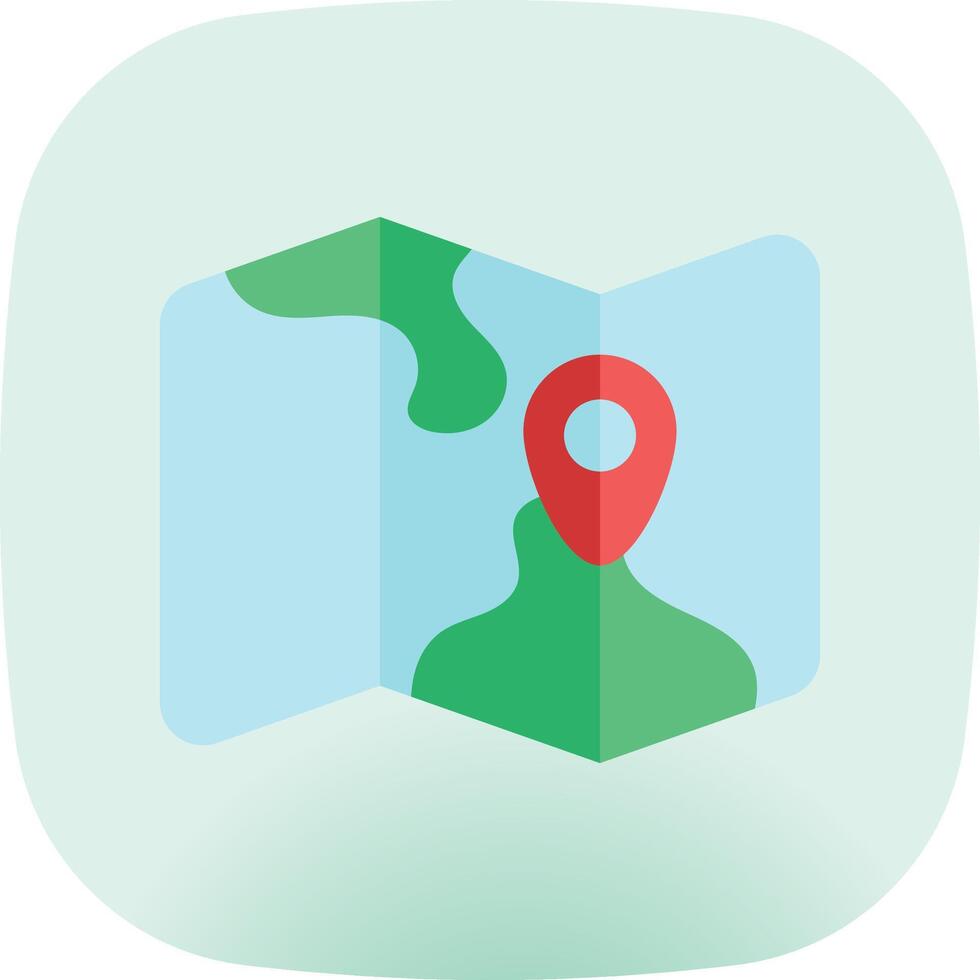 map icon flat style vector
