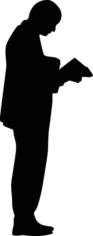 Silhouette of a men standing vector