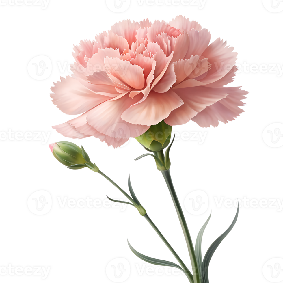 Illustration of, Carnation Icon, isolated on a transparent background png
