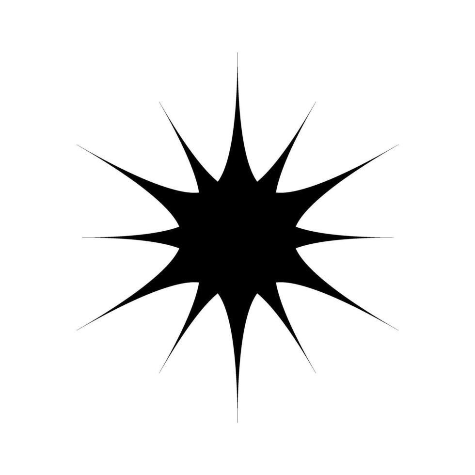 Starburst, sunburst element. Radial, radiating burst icon or sign. vector