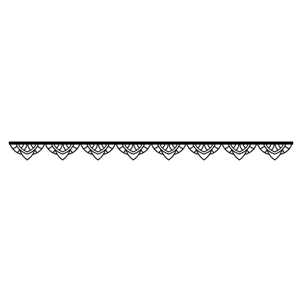 decorative pennant icon over white background, black and white design. illustration vector