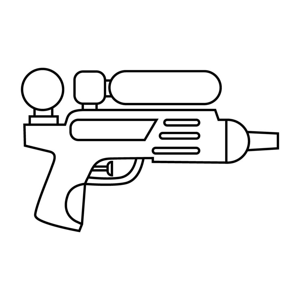 Paint gun icon. Outline illustration of paint gun icon for web vector