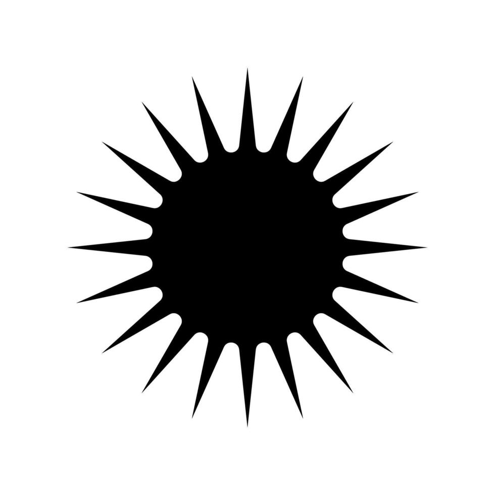 Starburst, sunburst element. Radial, radiating burst sing. vector