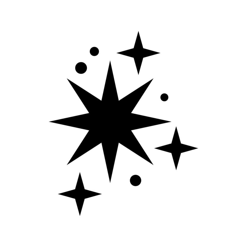 Stars icon or symbol isolated on white background. illustration. Eps 10. vector